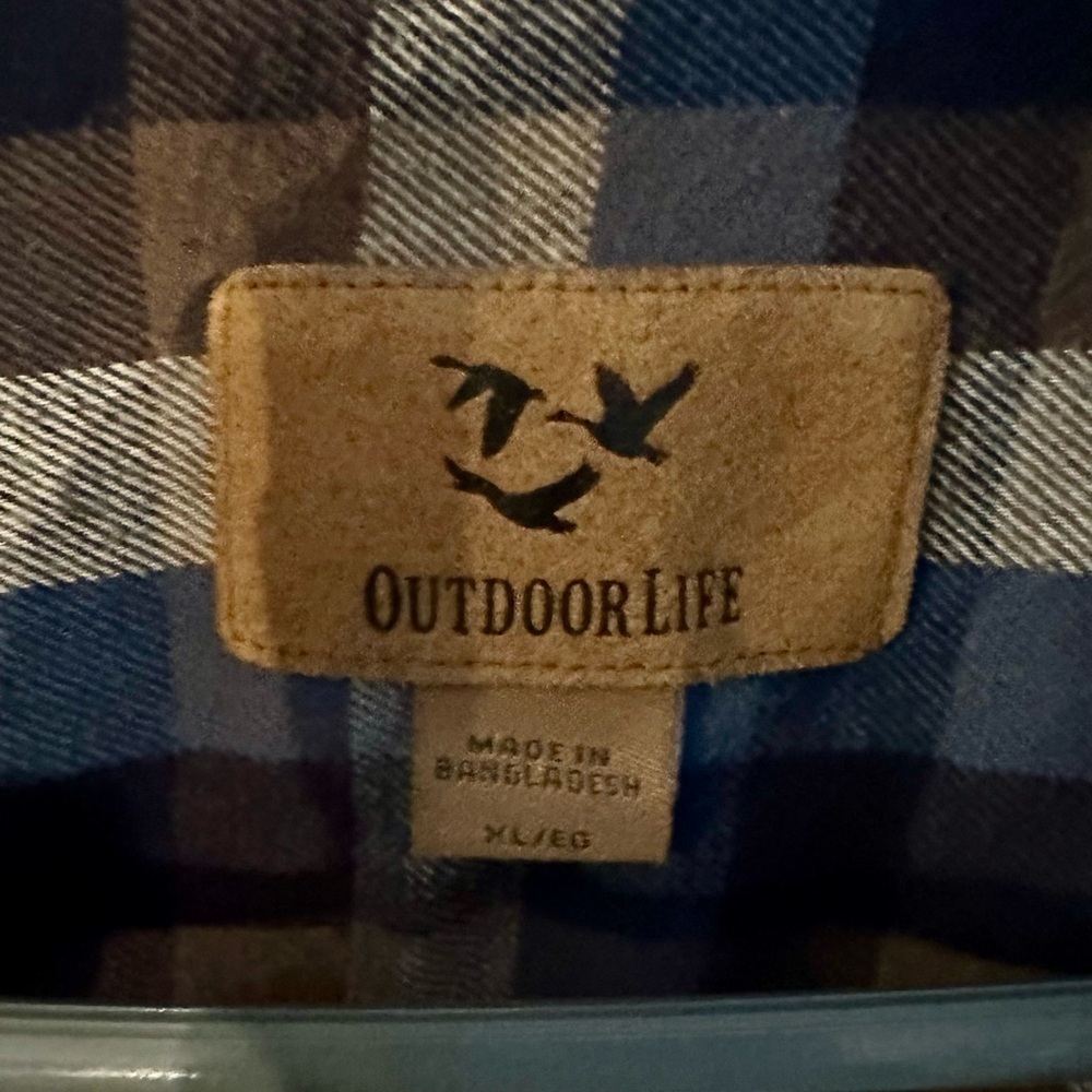 Outdoor Life Blue and Brown Plaid Shirt - Picture 3 of 4